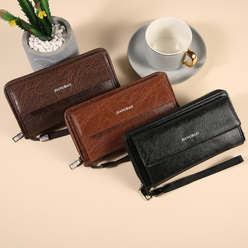 Geantă clutch de afaceri pentru bărbați, material PU, căptușeală poliester, stil business, respirabilă, ușoară, rezistentă