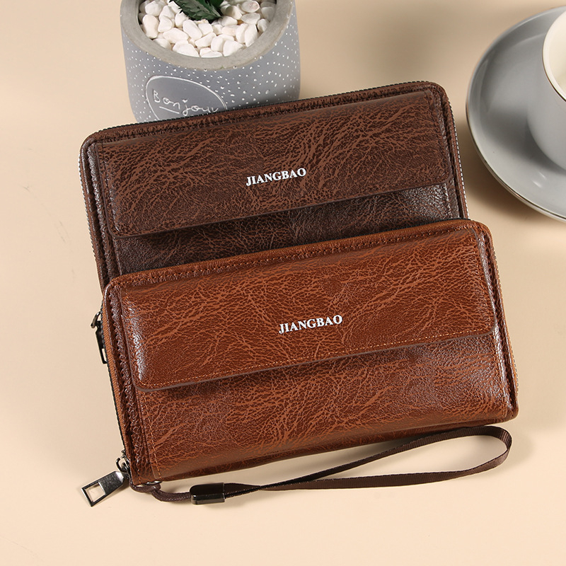 Geantă clutch de afaceri pentru bărbați, material PU, căptușeală poliester, stil business, respirabilă, ușoară, rezistentă