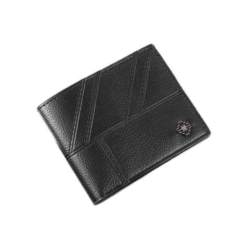 Portofel bărbătește scurt din PU, suport pentru card încorporat, mai multe compartimente pentru carduri, capacitate mare, rezistent la uzură