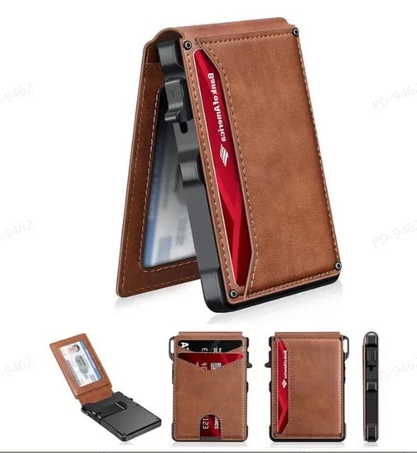 Bi-fold PU novčanik s RFID zaštitom, velikim kapacitetom i kožnom unutrašnjom podstavom