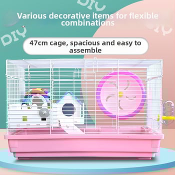 Μεταλλικό κλουβί για χάμστερ, ορθογώνιο, εξαερισμένο και εύκολο στον καθαρισμό