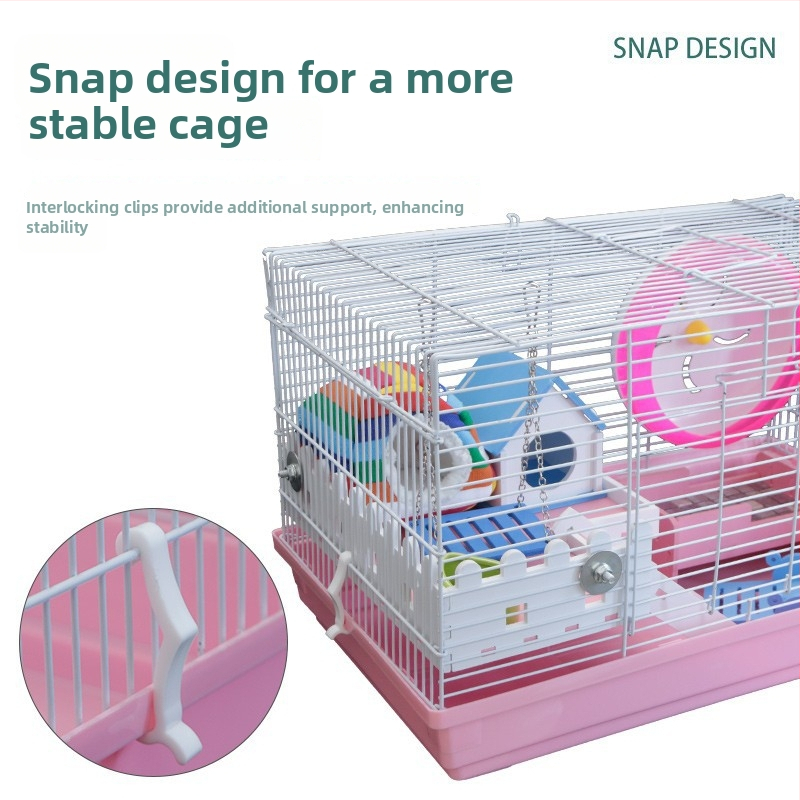 Μεταλλικό κλουβί για χάμστερ, ορθογώνιο, εξαερισμένο και εύκολο στον καθαρισμό