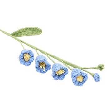 Horgolt gyapjú virág ruhákhoz és kiegészítőkhez; Lily of the Valley variáció; márka Sister rabbit; felhasználás: esküvő, fotórekvizit, otthoni dekoráció