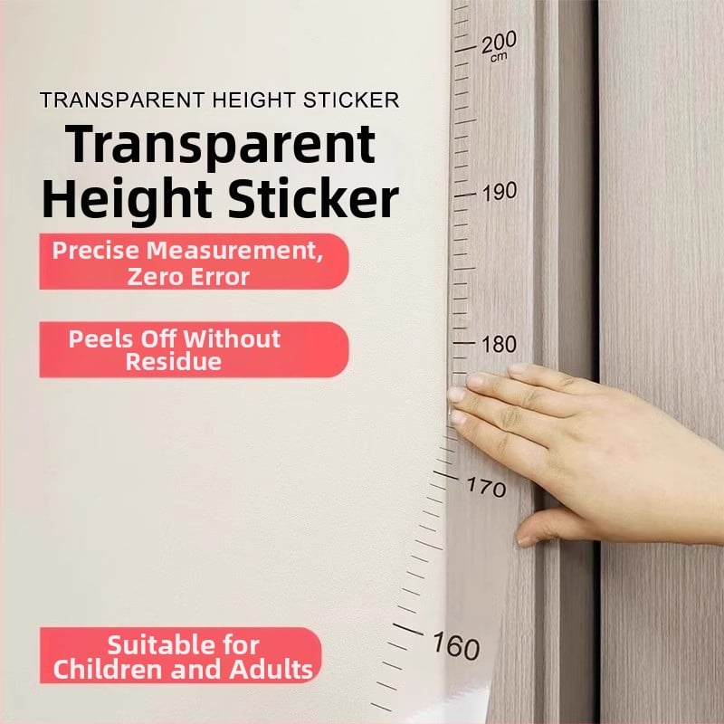 Magasságmérő fali matrica – PVC, eltávolítható, 1 db, modern minimalista falidekor