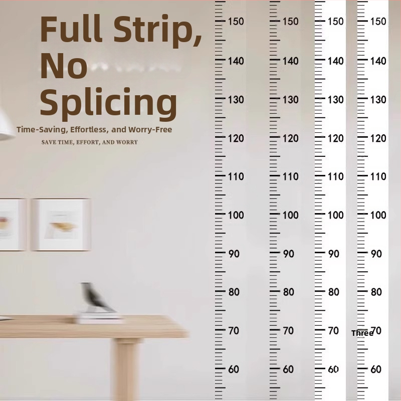 Magasságmérő fali matrica – PVC, eltávolítható, 1 db, modern minimalista falidekor