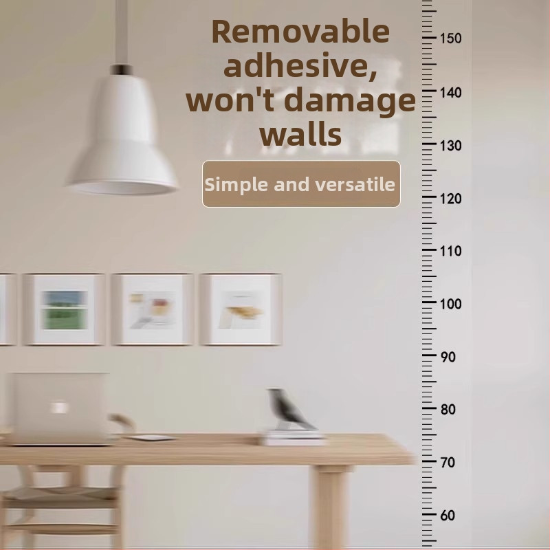 Magasságmérő fali matrica – PVC, eltávolítható, 1 db, modern minimalista falidekor