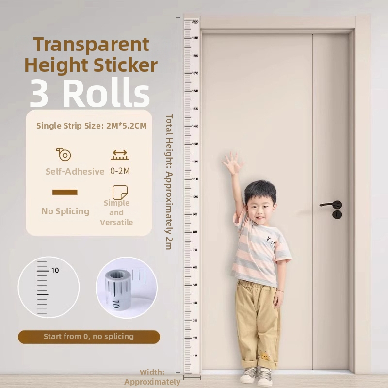 Magasságmérő fali matrica – PVC, eltávolítható, 1 db, modern minimalista falidekor