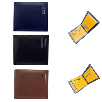 KAIPIBAO Kistá háromrekeszes pénztárca PU anyagból, betűs minta, bikabőr belső, cserélhető logó