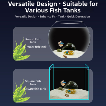 Σετ διακοσμήσεων τοπίου ενυδρείου — γυάλινη κατασκευή; στρογγυλός σχεδιασμός; παρατήρηση και κάλυψη; εξοπλισμός ενυδρείου