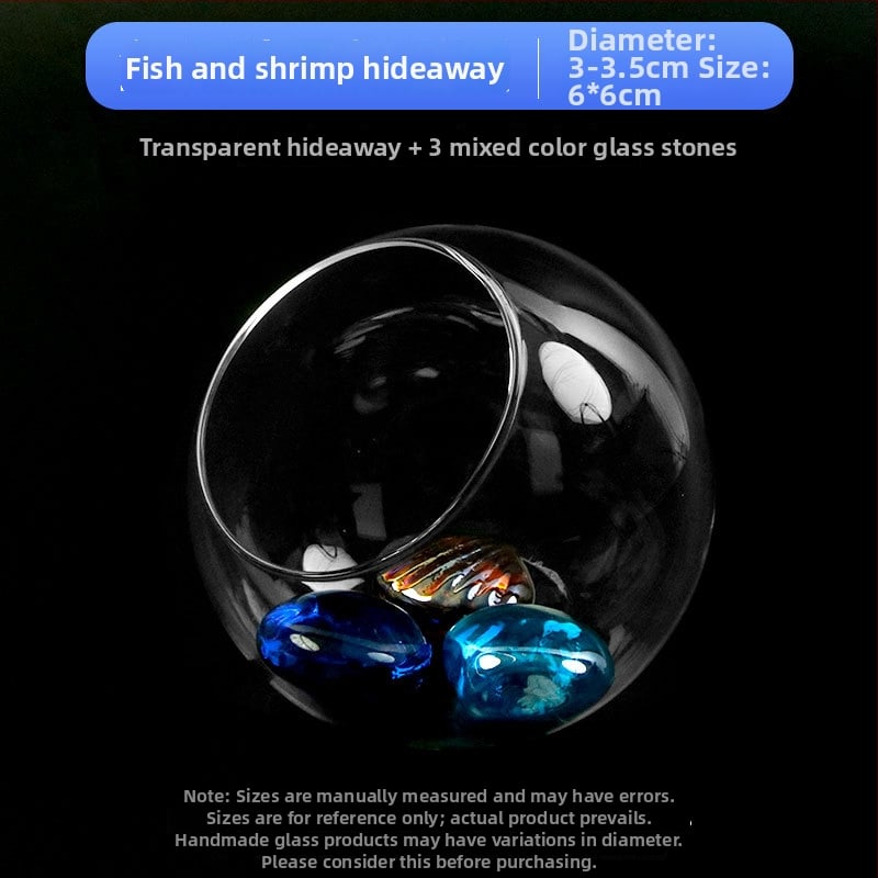 Σετ διακοσμήσεων τοπίου ενυδρείου — γυάλινη κατασκευή; στρογγυλός σχεδιασμός; παρατήρηση και κάλυψη; εξοπλισμός ενυδρείου