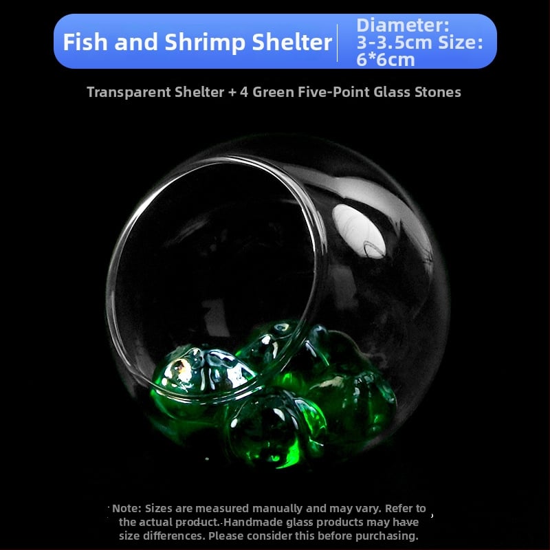 Σετ διακοσμήσεων τοπίου ενυδρείου — γυάλινη κατασκευή; στρογγυλός σχεδιασμός; παρατήρηση και κάλυψη; εξοπλισμός ενυδρείου