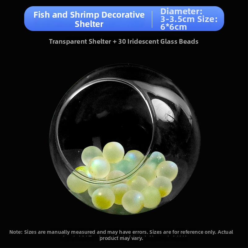 Σετ διακοσμήσεων τοπίου ενυδρείου — γυάλινη κατασκευή; στρογγυλός σχεδιασμός; παρατήρηση και κάλυψη; εξοπλισμός ενυδρείου