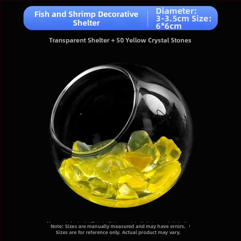 Σετ διακοσμήσεων τοπίου ενυδρείου — γυάλινη κατασκευή; στρογγυλός σχεδιασμός; παρατήρηση και κάλυψη; εξοπλισμός ενυδρείου