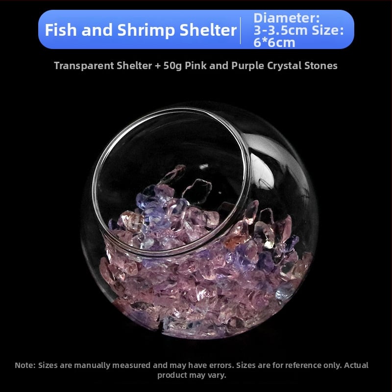 Σετ διακοσμήσεων τοπίου ενυδρείου — γυάλινη κατασκευή; στρογγυλός σχεδιασμός; παρατήρηση και κάλυψη; εξοπλισμός ενυδρείου