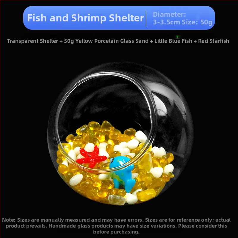 Σετ διακοσμήσεων τοπίου ενυδρείου — γυάλινη κατασκευή; στρογγυλός σχεδιασμός; παρατήρηση και κάλυψη; εξοπλισμός ενυδρείου