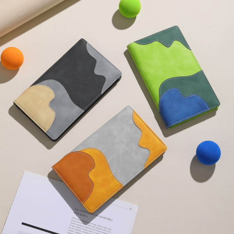 Dugi PU novčanik s dvostrukim preklopom, patchwork geometrijski uzorak, korejski stil