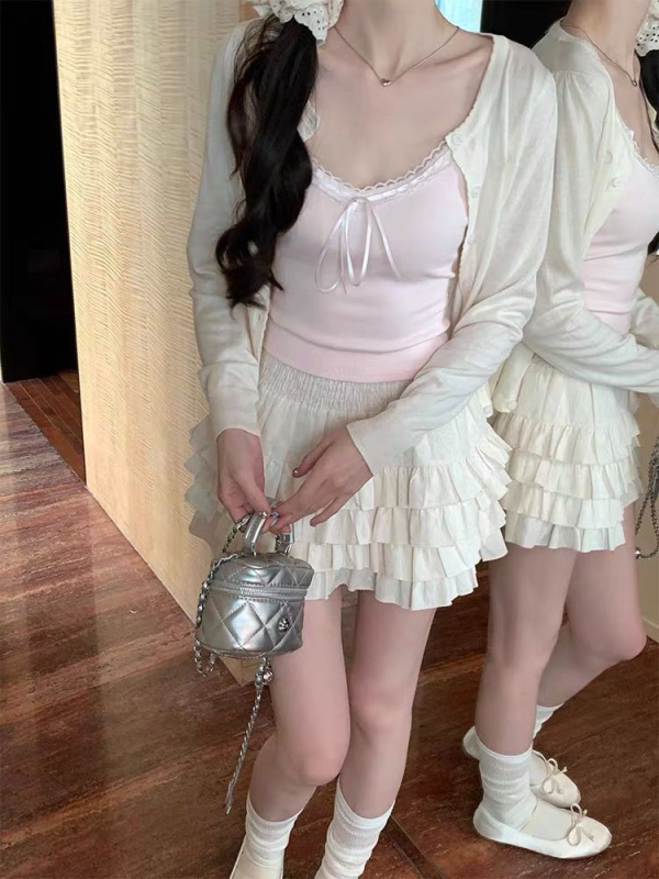 Без презрамки дантелен топ с панделка, къс модел, памук-нейлон смес 70-80% памук, до 30% найлон