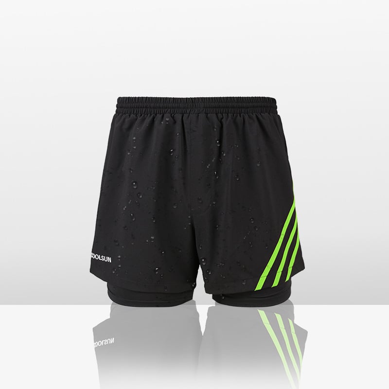 Мъжки плувни шорти с UV защита и двойно покритие, райе, найлон/спандекс 82/18, подплата полиестер