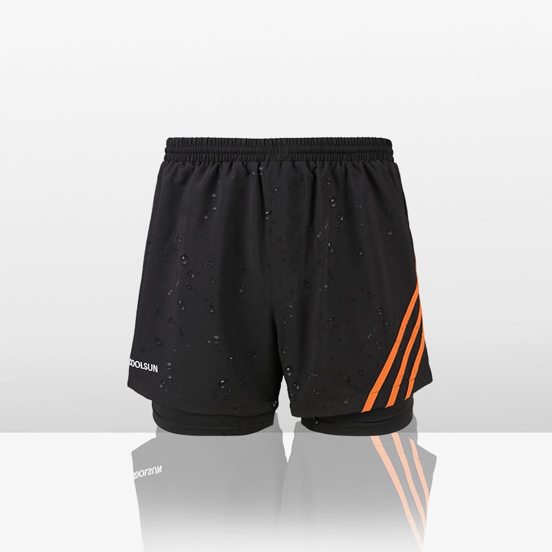 Мъжки плувни шорти с UV защита и двойно покритие, райе, найлон/спандекс 82/18, подплата полиестер