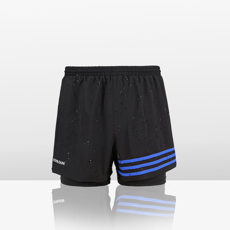 Мъжки плувни шорти с UV защита и двойно покритие, райе, найлон/спандекс 82/18, подплата полиестер