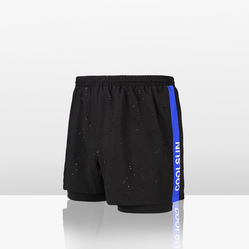 Мъжки плувни шорти с UV защита и двойно покритие, райе, найлон/спандекс 82/18, подплата полиестер