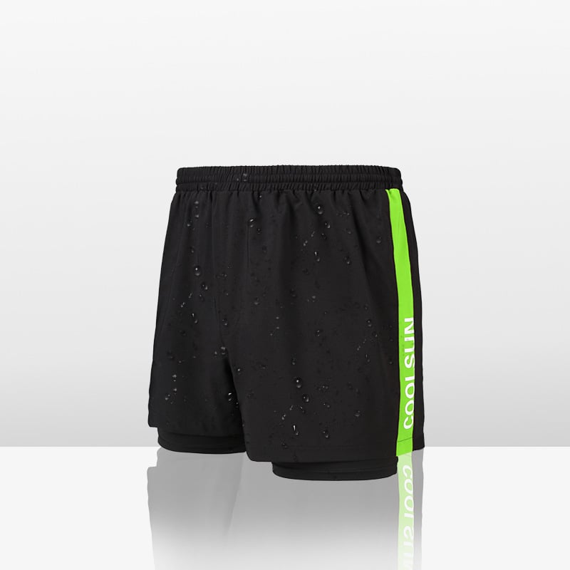 Мъжки плувни шорти с UV защита и двойно покритие, райе, найлон/спандекс 82/18, подплата полиестер