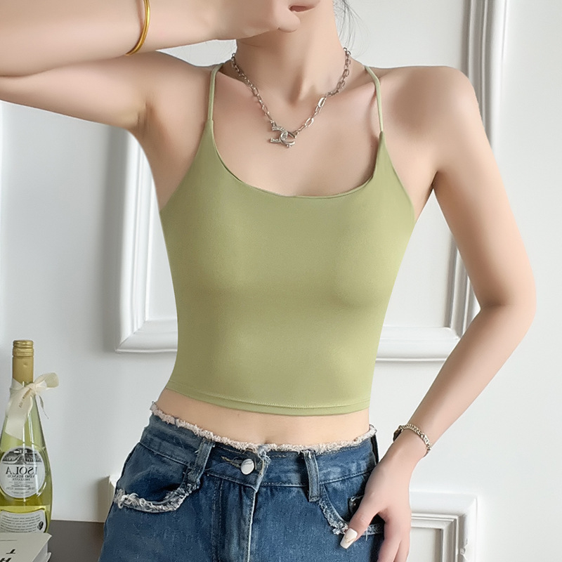 Strapless Chest Wrap s oblikovanim punim šalicama, šuplji leđa s križnim trakama, Ice Silk najlon, 70–80% glavni materijal, Zima 2023