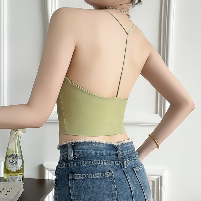 Strapless Chest Wrap s oblikovanim punim šalicama, šuplji leđa s križnim trakama, Ice Silk najlon, 70–80% glavni materijal, Zima 2023