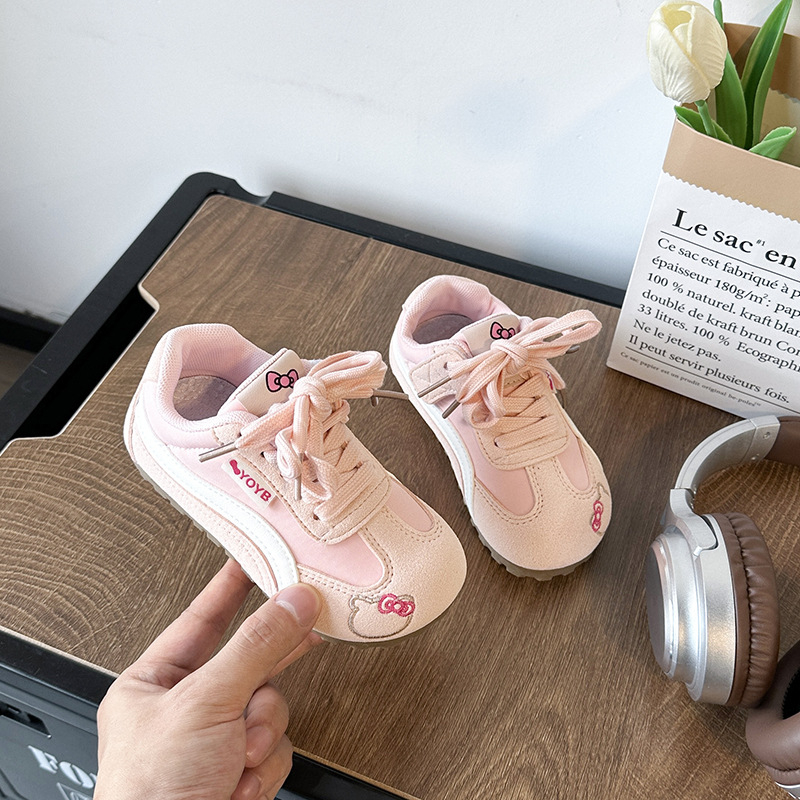 Unisex dječje tenisice za trčanje s PU gornjim dijelom, EVA potplatom, Velcro zatvaračem, prozračne i lagane