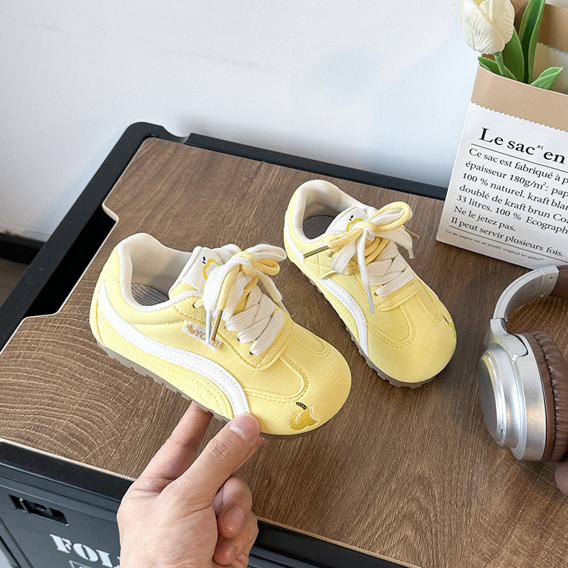 Unisex dječje tenisice za trčanje s PU gornjim dijelom, EVA potplatom, Velcro zatvaračem, prozračne i lagane