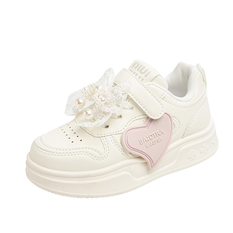 Pantofi de alergare pentru fete – partea superioară din piele sintetică, respirabile, închidere cu Velcro, talpă din cauciuc, lansare primăvara 2025