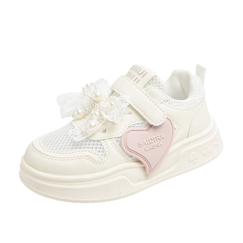 Pantofi de alergare pentru fete – partea superioară din piele sintetică, respirabile, închidere cu Velcro, talpă din cauciuc, lansare primăvara 2025