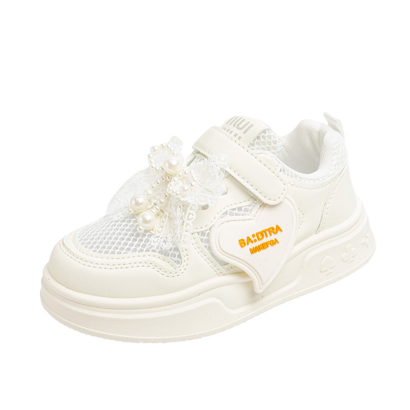 Pantofi de alergare pentru fete – partea superioară din piele sintetică, respirabile, închidere cu Velcro, talpă din cauciuc, lansare primăvara 2025