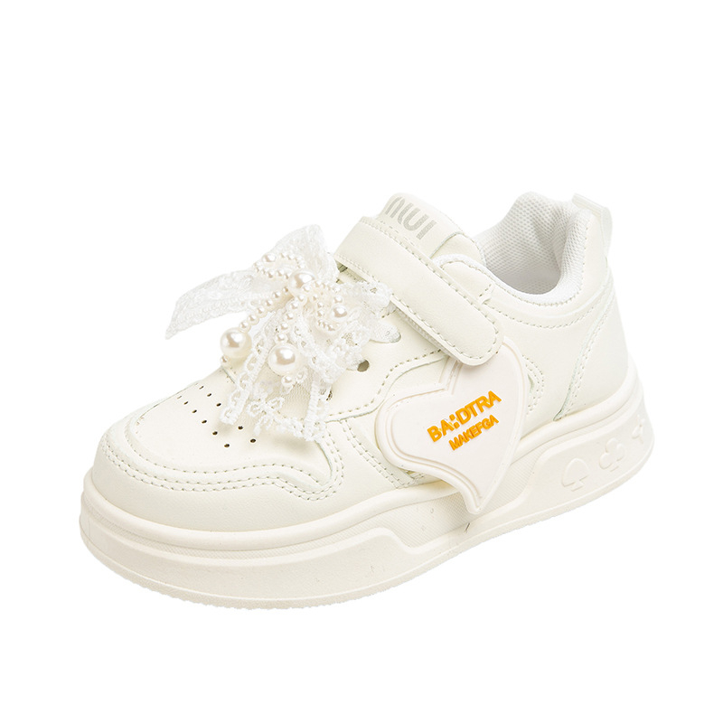 Pantofi de alergare pentru fete – partea superioară din piele sintetică, respirabile, închidere cu Velcro, talpă din cauciuc, lansare primăvara 2025