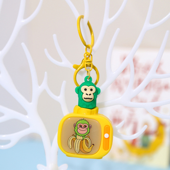 LED светещ ключодържател, карикатурен дизайн, мек PVC, индивидуално опакован