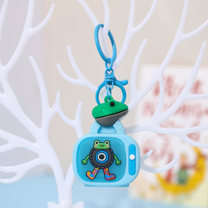 LED светещ ключодържател, карикатурен дизайн, мек PVC, индивидуално опакован