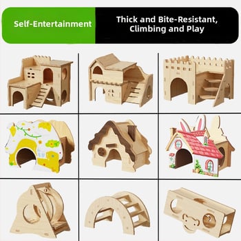 Ξύλινο σπιτάκι καταφύγιο για χάμστερ • Για χάμστερ • Υλικό: Ξύλο • Δεν είναι εισαγόμενο