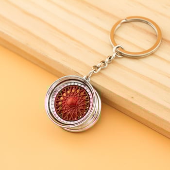 Ключодържател за автомобилно колело с декоративен хъб, цинкова сплав