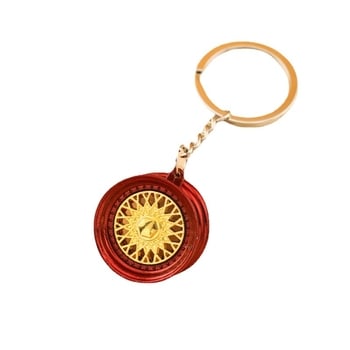 Ключодържател за автомобилно колело с декоративен хъб, цинкова сплав