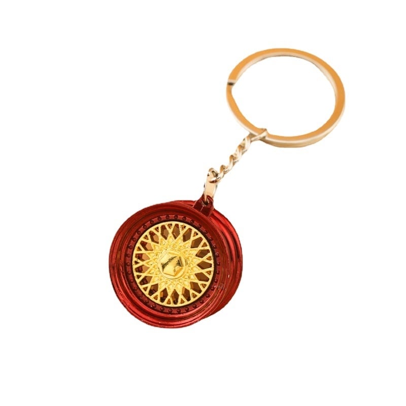 Ключодържател за автомобилно колело с декоративен хъб, цинкова сплав