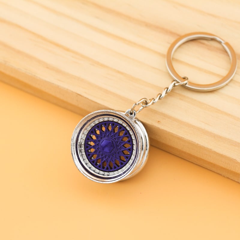 Ключодържател за автомобилно колело с декоративен хъб, цинкова сплав