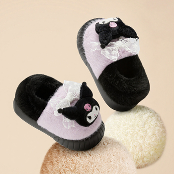 Lidani gyerek pamut papucs, uniszex, rajzfilm minta, felső rész textile, EVA talp, vastagított kivitel, ősz–tél 2025