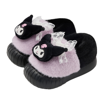 Lidani gyerek pamut papucs, uniszex, rajzfilm minta, felső rész textile, EVA talp, vastagított kivitel, ősz–tél 2025