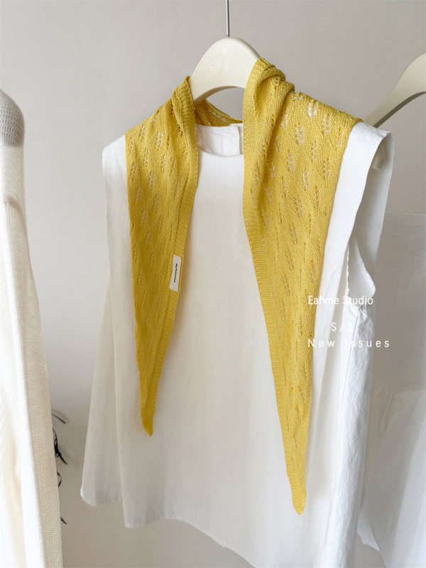 Șal tricotat pentru femei, model monocrom, țesut prin warp knitting, purtare în toate sezoanele