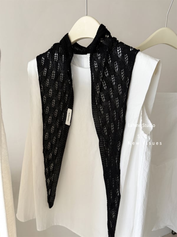 Șal tricotat pentru femei, model monocrom, țesut prin warp knitting, purtare în toate sezoanele