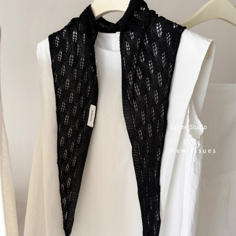 Șal tricotat pentru femei, model monocrom, țesut prin warp knitting, purtare în toate sezoanele