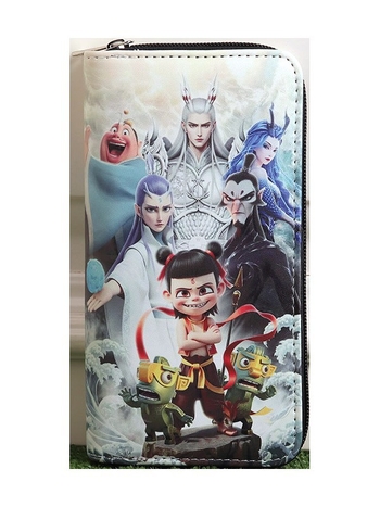 Torba za mobitel s Nezha crtani dizajn, veliki kapacitet, PU koža