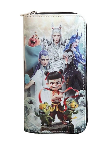 Torba za mobitel s Nezha crtani dizajn, veliki kapacitet, PU koža