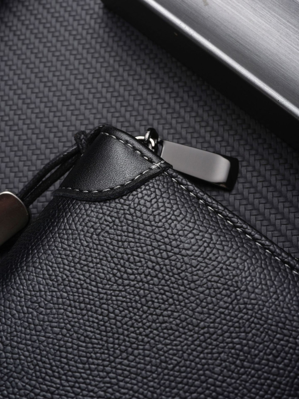 Portofel masculin cu geantă pentru telefon, PU piele, Design cu 3 pliuri, Portofel lung, Ultra-ușor, Extensibil, Stil urban minimalist