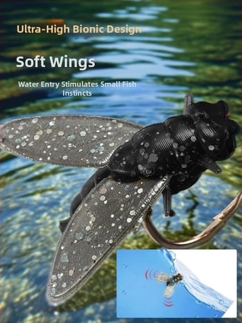 Комплект нишкови куки за мухарски риболов – антизаплитане, Caddis примамка, 16 куки